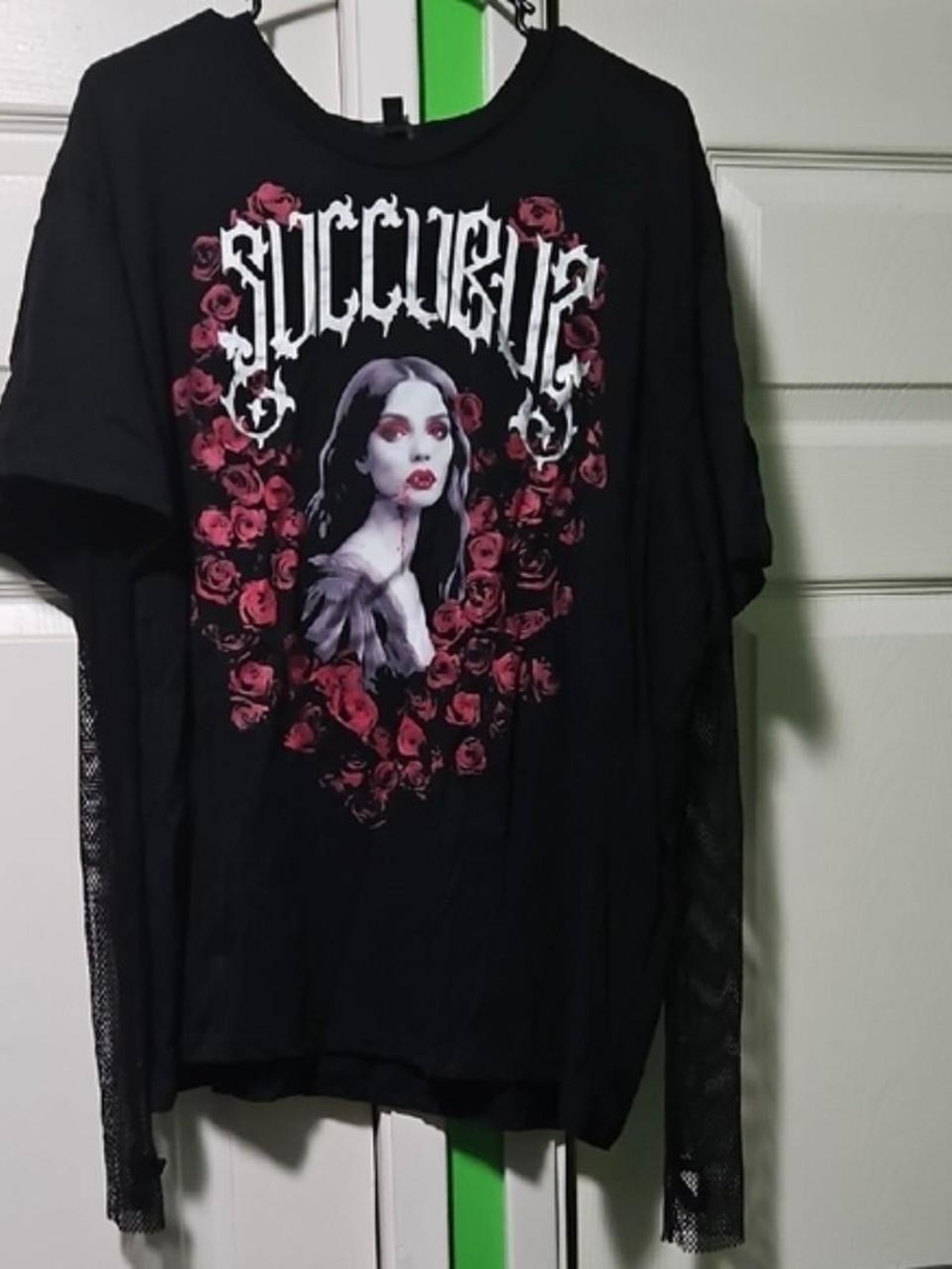 Dolls Kill Black Gothic Rose Graphic Long-Sleeve Top